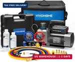 Vivohome A2L Vacuum Pump And Way Manifold Gauge Set, 3/4 Hp 7.2CFM Stage. Fixed Price $356.09.