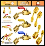 7 Pcs Compact Ball Valve Set 1/4" For R410A R134A R12 R22 Hvac Adapter 5/16" To. Fixed Price $47.99.