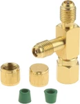 Aupoko Quick Coupler Access Tee, 1/4'' Valves Core Adapter Inch, Gold. Fixed Price $14.64.