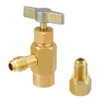 Zimisi R1234YF Self-sealing Can Tap Depressor, 1/4" Sae 1/2" Lh Thread Valve Bot. Fixed Price $14.00.