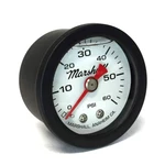 Marshall 0-60 Psi Fuel / Oil Pressure Gauge White & Black 1.5" (liquid Filled). Fixed Price $29.50.
