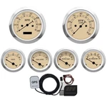 Motor Racing Classic Beige 6 Gauge Set 85MM Gps Speedometer Mph F Psi. Fixed Price $259.34.