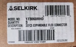 (3 Pack) Selkirk 3EFC5 Expandable Flex Connector, 173060RHD. Fixed Price $179.98.
