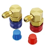 Flexzion Car Ac R134A Quick Connectors System Port 1/4" - Shape, Blue. Fixed Price $22.99.