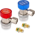 High & Low Side Ac R134A Service Coupler Blue Red Knob Valve 1/4 Flare Set B234. Fixed Price $34.95.