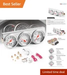 3-GAUGE Set Water Temp Oil Pressure Volt Meter Metal Plastic Car Accessories. Fixed Price $41.99.