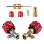 R134A Can Kit Pcs Self-sealing Taps With Tank Adapter & Quick Coupler. Fixed Price $18.17.
