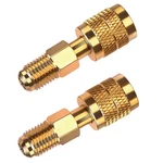 2-PACK Refrigerant Brass Adapter 1/4" Female To Reverse Thread For R32. Fixed Price $17.75.