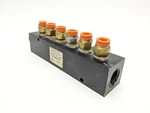 Polyconn MCM30-375-06B Manifold Port 3/8" Npt Outlets X 1/2" Inlets. Fixed Price $67.49.