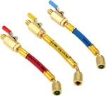 R134A R410A R22 R12 Charging Hoses And Ball Valve Set, Size 16/7", Blue. Fixed Price $29.60.