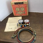 Vintage Robinair Side-wheel Manifold Gauge Set 40153 Original Box Hvac. Fixed Price $72.00.