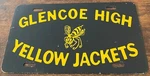Vintage Glencoe High Yellow Jackets Booster License Plate Alabama. Fixed Price $79.99.