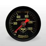 Marshall Nitrous Gauge MNB01500; 0-1500 Psi 1-1/2 In. Liquid Filled Black/yellow. Fixed Price $27.81.
