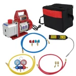 Hvac 1/3HP 110V 60HZ & A/c Refrigeration Kit Manifold Gauge Air Vacuum Pump 4CFM. Fixed Price $102.06.