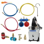 110V 1/4HP 3CFM Air Vacuum Pump Hvac Manifold Gauge Set + R134A Kit A/c. Fixed Price $84.71.