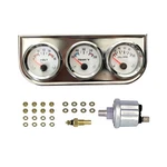 Chrome 3 IN1 Triple Auto Gauge Kit 52MM (8-16V Volt Meter... Fast Usa Ship. Fixed Price $42.42.
