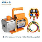 Elitech 5 Cfm 1/3HP Air Vacuum Pump Hvac Tool Manifold Gauge W/ Hose Set. Fixed Price $169.99.