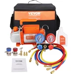 Vevor 3.5 Cfm Vacuum Pump And Gauge Set Single Stage Rotary Vane Hvac Air. Fixed Price $171.86.