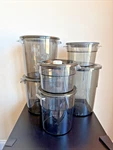 Vtg Foodsaver By Tilia Vacuum Seal Canister Container Set 8 6 3.5 2 Qt With Lids. Fixed Price $138.00.