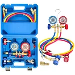 Sutekus Ac Gauge Set 3 Way Manifold Freon Charge Kit With Hoses .... Fixed Price $57.00.