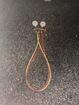 Manifold Gauge Set For Hvac & Refrigeration With Red, Blue, Yellow Hoses. Fixed Price $100.00.