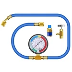 Jifetor Charge Hose With Gauge For R134A, Car Hvac 42 Inch, Blue. Fixed Price $33.63.