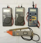 4 Electrical Multimeter Testers - Beckman DM78, Circuitmate 73. Fixed Price $100.00.
