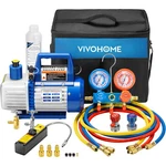 4CFM Vacuum Pump & Hvac Manifold Gauge Kit W/ Leak Detector For R134A R410A. Fixed Price $108.96.
