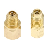 Gohantee R12 R22 To R134A Adapters, 1/4" Female X 1/2" Acme Thread, Gold. Fixed Price $11.99.