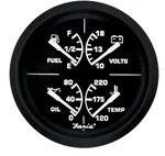 32851 Faria Euro Black 4 Multifunction Gauge - Volt/fuel/oil/water Temperature. Fixed Price $139.14.