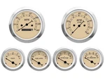 Motor Racing Classic Beige 6 Gauge Set Mechanical Speedometer Mph F Psi. Fixed Price $197.59.