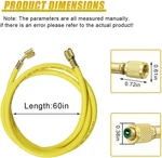 60 Inch Refrigerant Charging Hose, 800 Psi Hvac Tube With 1/4" Sa.... Fixed Price $22.96.