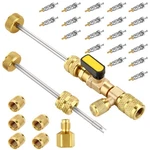 Wadeo Valve Core Remover Tool Hvac 1/4 5/16 Kit 27PCS Brass R410 R22. Fixed Price $32.99.