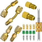 R410A For Mini Split Straight Angled +2 Tank Adapters, Brass. Fixed Price $20.99.