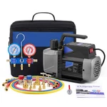 3.5CFM 1/4HP Air Vacuum Pump Manifold Gauge Set R32 R1234YF R134A R410A R22. Fixed Price $109.99.