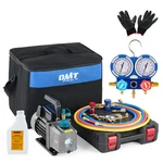 Omt Combo 1/4HP 3.5 Cfm Air Vacuum Pump Manifold Gauge Set Hvac Carry Bag&case. Fixed Price $99.99.