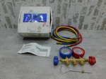 New Imperial Tool 421C, Valve Manifold Gauge, Brass, (3) 60" Hose A/c. Fixed Price $100.00.