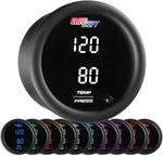 10 Color Digital Dual Temperature & Pressure Gauge Kit - For Boost, Oil. Fixed Price $271.99.