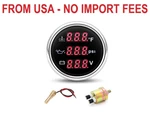 Artilaura Triple Gauge Set 3IN1 (oil Pressure+ Watertemp Voltmeter) 2" 52MM. Fixed Price $45.00.