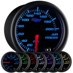 52MM Glowshift Black 7 Air Pressure Psi Gauge W. Led Color Display. Fixed Price $48.99.