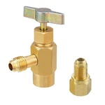 Zimisi R1234YF Self-sealing Can Tap Depressor, 1/4" Sae 1/2" Lh Thread Valve Bot. Fixed Price $14.63.