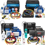 3.5CFM Air Vacuum Pump Hvac Manifold Gauge Set A/c Refrigeration Kit Combo. Fixed Price $89.96.
