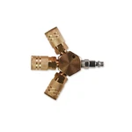 Primefit M1406-5 3-WAY Hex Style Air Manifold With Industrial 6... Fast Usa Ship. Fixed Price $25.61.
