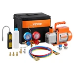 4.5 Cfm Vacuum Pump And Gauge Set, Single Stage Rotary Vane Hvac Air. Fixed Price $192.92.