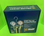 Yellow Jacket 49967 Titan Manifold, 3-1/8" Gauges, W/ Hoses, R22 404A 410A. Fixed Price $279.95.