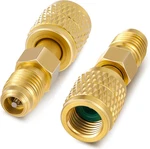 Pcs R32 R454B Refrigerant Brass Adapter 1/4" Female To Reverse Threa. Fixed Price $19.96.