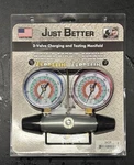Jb Industries 24225 2-VALVE Aluminum Zeppelin Charging Testing Manifold Nisp Fsp. Fixed Price $75.00.