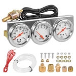 3 IN1 52MM 2" Chrome Car Triple Gauge Set Kit Water Temp Oil Pressure Volt Meter. Fixed Price $20.99.