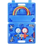 Jifetor Way Ac Manifold Gauge Set, 14"LX10-1/4"WX3-1/2"H, Silver. Fixed Price $69.99.