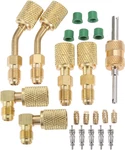 Aupoko R410A Charging Vacuum Port Adapter Kit, 2PC 45 Degree Angled And 90. Fixed Price $25.10.